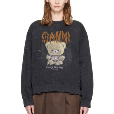 Ganni Black Forest Teddy Sweatshirt