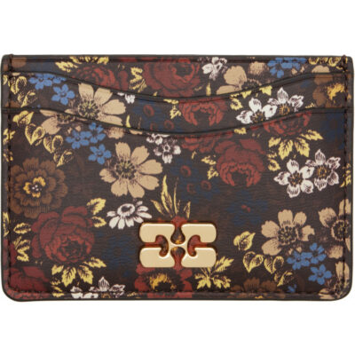 Ganni Brown Bou Card Holder
