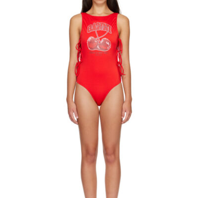 Ganni Red Cherry Swimsuit