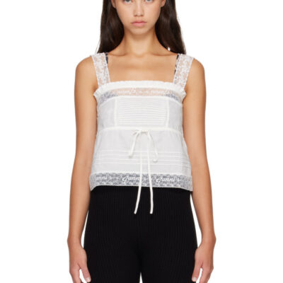 Ganni White Cotton Top