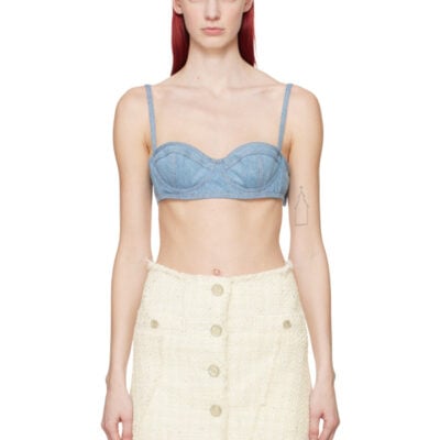Gcds Blue Underwire Denim Bra