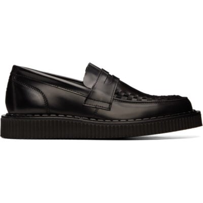 George Cox Black Hatton Penny Loafers