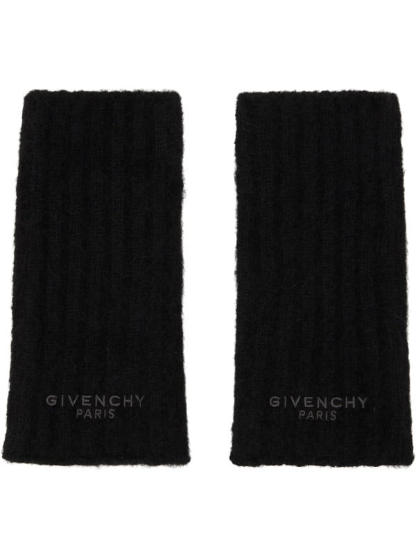 Givenchy Black Alpaca Mittens