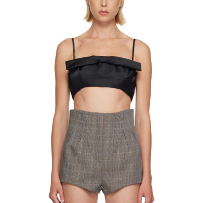 Givenchy Black Bow Detailing Cropped Top