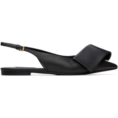Givenchy Black Twisted Ribbon Slingback Ballerina Flats