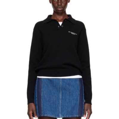 Givenchy Black Wool & Cashmere Polo
