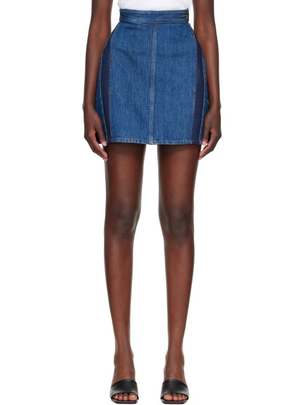 Givenchy Blue Cocoon Denim Miniskirt