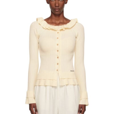 Holzweiler Beige Ripple Cardigan