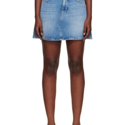 Holzweiler Blue A-Line Denim Miniskirt