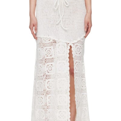 Holzweiler White Rosie Crochet Maxi Skirt