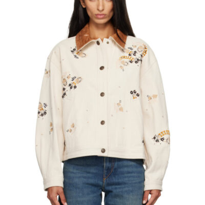 Isabel Marant Beige Lavine Denim Jacket