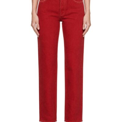 Isabel Marant Red Daya Regular Jeans