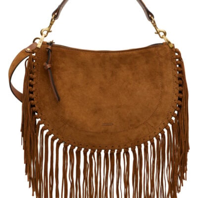 Isabel Marant Tan Oskan Soft Zip Fringe Bag