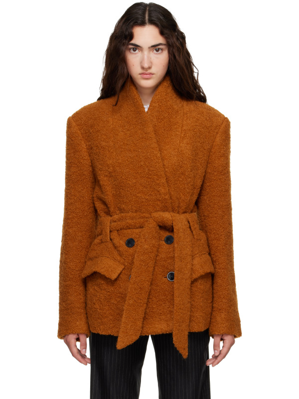Isabel Marant Tan Syndra Alpaca Bouclé Jacket
