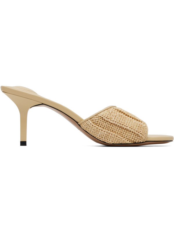 Jacquemus Beige 'The Cubisto Mules' Heeled Sandals