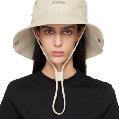 Jacquemus Beige 'The de-Nîmes' Denim Bucket Hat