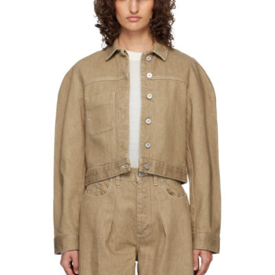 Jacquemus Beige 'The Ovalo cargo' Denim Jacket