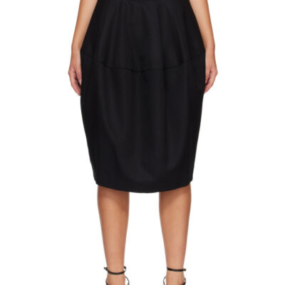 Jacquemus Black 'The Ovalo' Midi Skirt