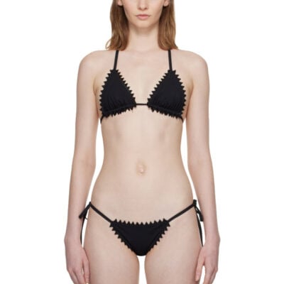 Jacquemus Black 'The Picot' Bikini Top