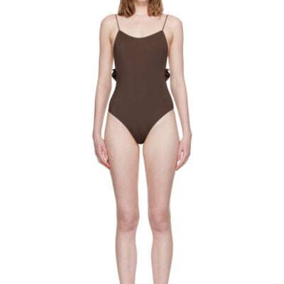 Jacquemus Brown 'The Cabana' Swimsuit