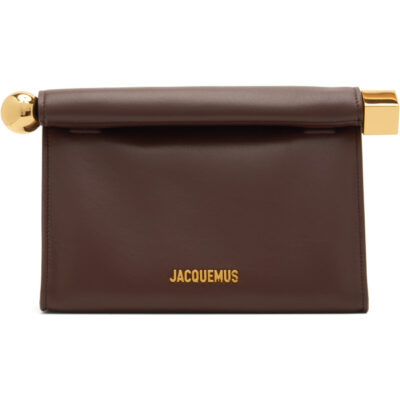 Jacquemus Brown 'The Rond Carré' Clutch