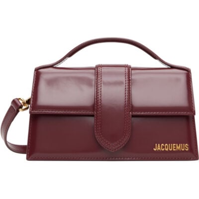 Jacquemus Burgundy 'The large Bambino' Bag