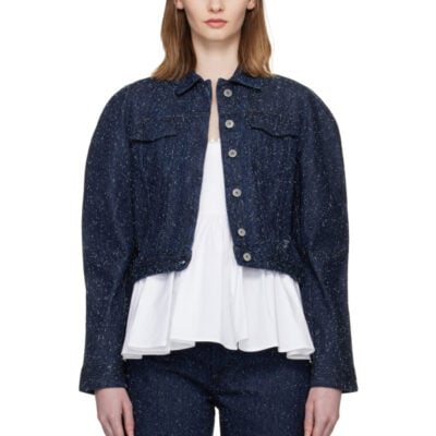 Jacquemus Navy 'The Ovalo de-Nîmes' Denim Jacket