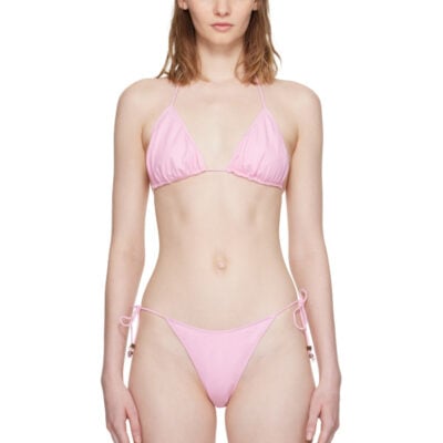 Jacquemus Pink 'The Triangle' Bikini Top