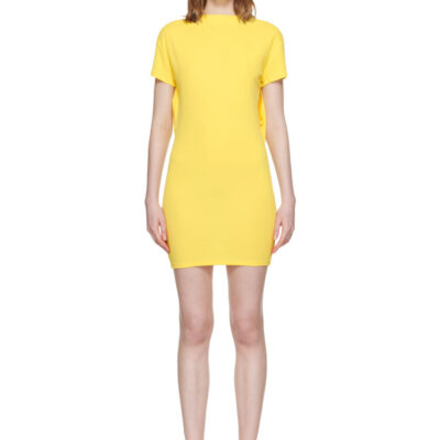 Jacquemus Yellow 'The Mistral short-sleeve' Minidress