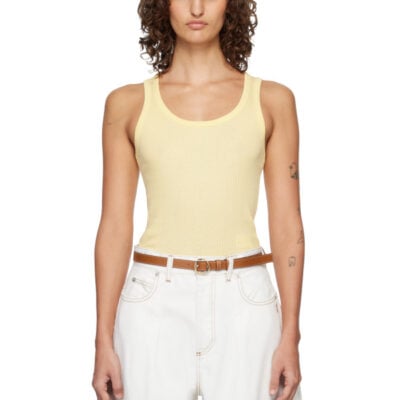Jacquemus Yellow 'The Rond Carré' Tank Top
