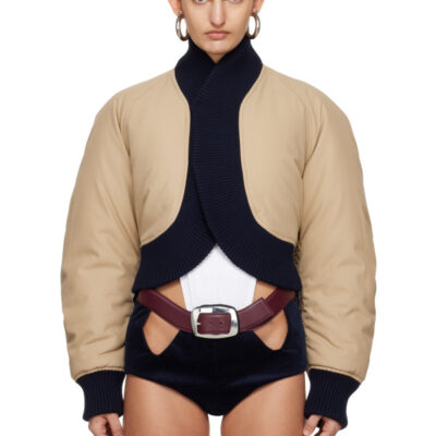 Jean Paul Gaultier Beige 'The Bomber' Jacket