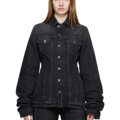 Jean Paul Gaultier Black Oversized Sleeves Denim Jacket