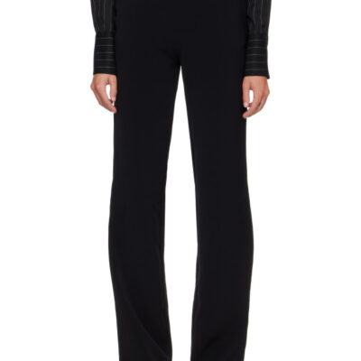 Jean Paul Gaultier Black 'The Black Curved Tailored' Trousers