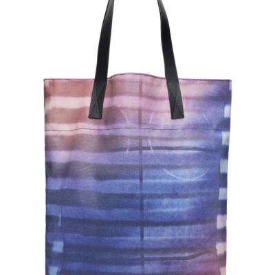 Jean Paul Gaultier Blue Coated Canvas Printed Air Tote