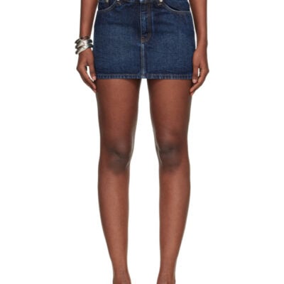 Jean Paul Gaultier Blue 'The Curved' Denim Miniskirt