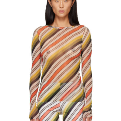 Jean Paul Gaultier Multicolor 'The Retro Stripe' Top