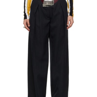 Jean Paul Gaultier Navy 'The Curved Suit' Trousers