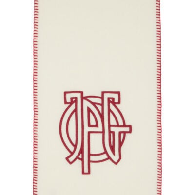 Jean Paul Gaultier Off-White Wool Stitch Scarf