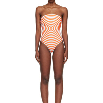 Jean Paul Gaultier White & Orange 'The Target' Bodysuit