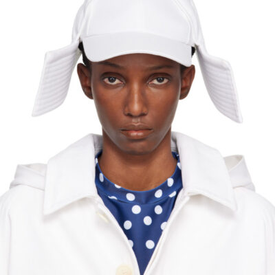 Jean Paul Gaultier White 'The Sailor Bucket' Cap