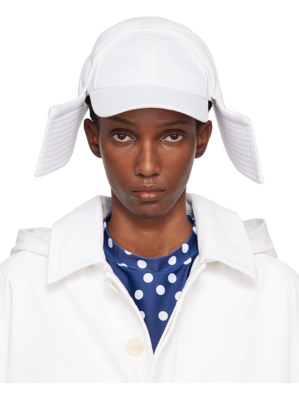 Jean Paul Gaultier White 'The Sailor Bucket' Cap