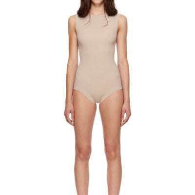 Jil Sander Beige Sleeveless Bodysuit