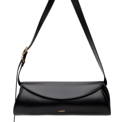 Jil Sander Black Cannolo Grande Bag