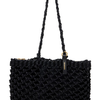 Jil Sander Black Tangle Net Tote
