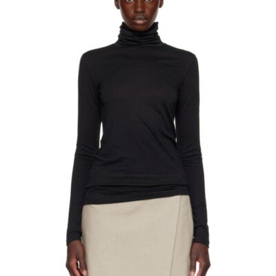 Jil Sander Black Wool Turtleneck