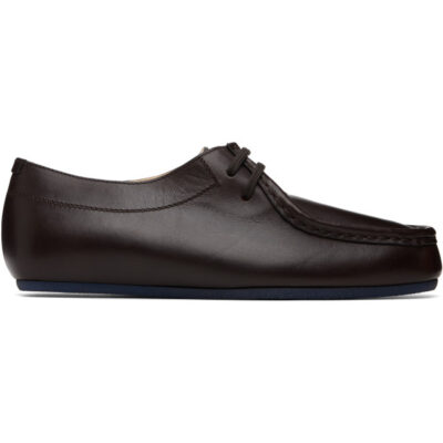 Jil Sander Brown & Blue Hood Lace-Up Derbys