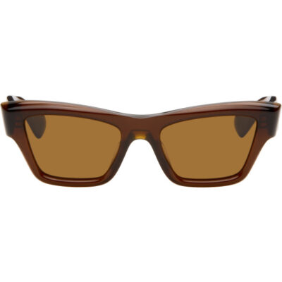 Jil Sander Brown Oliver Peoples 'Edition 3' Cat Eye Sunglasses