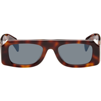 Jil Sander Brown Oliver Peoples 'Edition 4' Sculptural Sunglasses