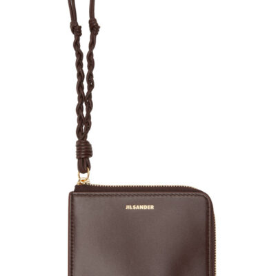 Jil Sander Brown Tangle Card Holder