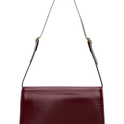 Jil Sander Burgundy File Small Bag